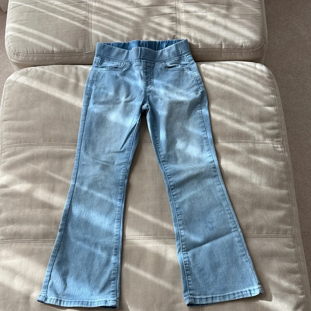 Cat & Jack Light Blue Flare Pull-on Kids Jeans Size 8
